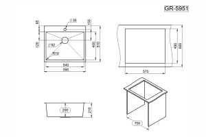 Второе фото. Мойка врезная GRANULA Granula