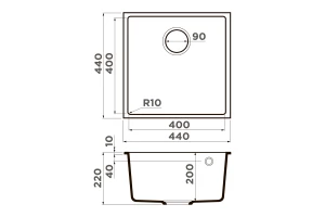 Второе фото. Мойка врезная OMOIKIRI Bosen