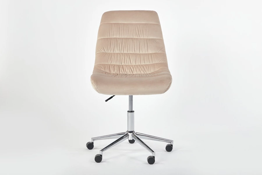 Кресло рабочее - ABBOT, 60,5х92(102)х68,5 см, светло-серый/бежевый, АББОТ (изображение №2)