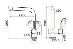 Второе фото. Смеситель OMOIKIRI Koriyama-BN
