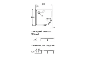 Второе фото. Поддон AGGER A01-100TCR/T
