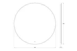 Второе фото. Зеркало настенное с LED-подсветкой EVOFORM Ledshine