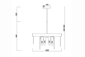 Второе фото. Светильник подвесной FREYA Modern Porto