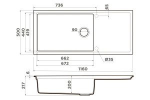 Второе фото. Мойка врезная Sintesi