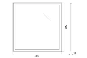Второе фото. Зеркало с подсветкой SPC-GRT-800-800-LED-TCH-WARM