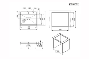 Второе фото. Мойка врезная GRANULA Kitchen Space