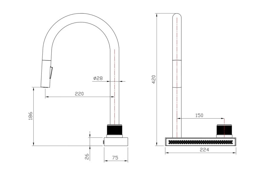 Мойка врезная со смесителем MILACIO Steel Denia (изображение №12)