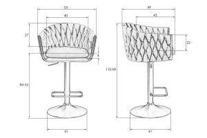 Второе фото. Стул барный DOBRIN Leon