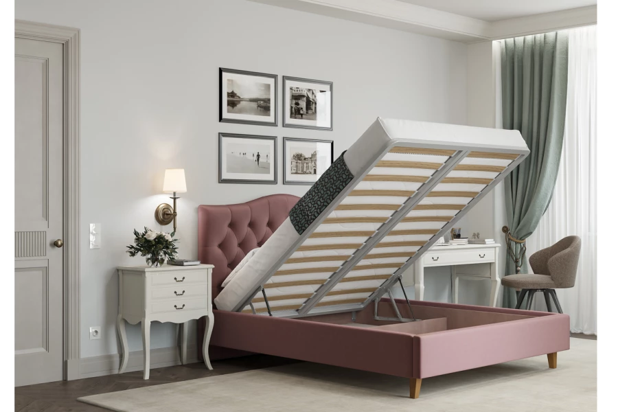 Кровать с подъёмным механизмом SCANDICA Ingrid (изображение №4)