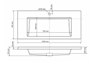 Второе фото. Раковина полувстраиваемая Infinity
