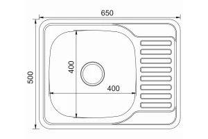 Второе фото. Мойка врезная с крылом MIXLINE 532310