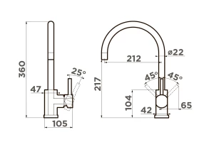 Второе фото. Смеситель OMOIKIRI Wakayama-GM