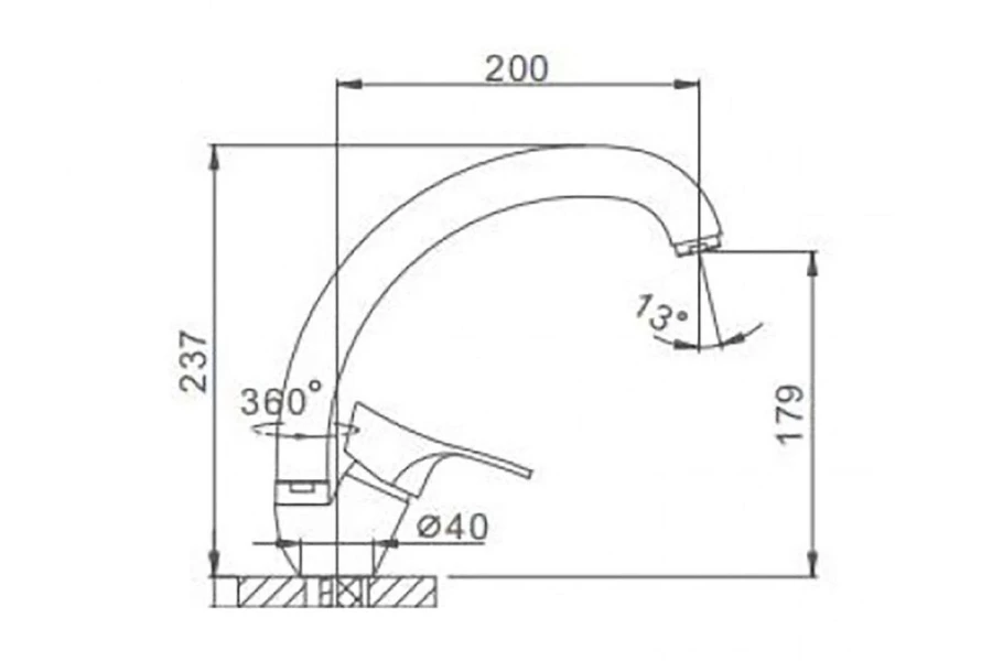 Смеситель для кухни F4114 (изображение №2)