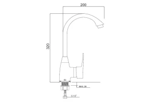 Второе фото. Смеситель для кухни PL5CH-017F