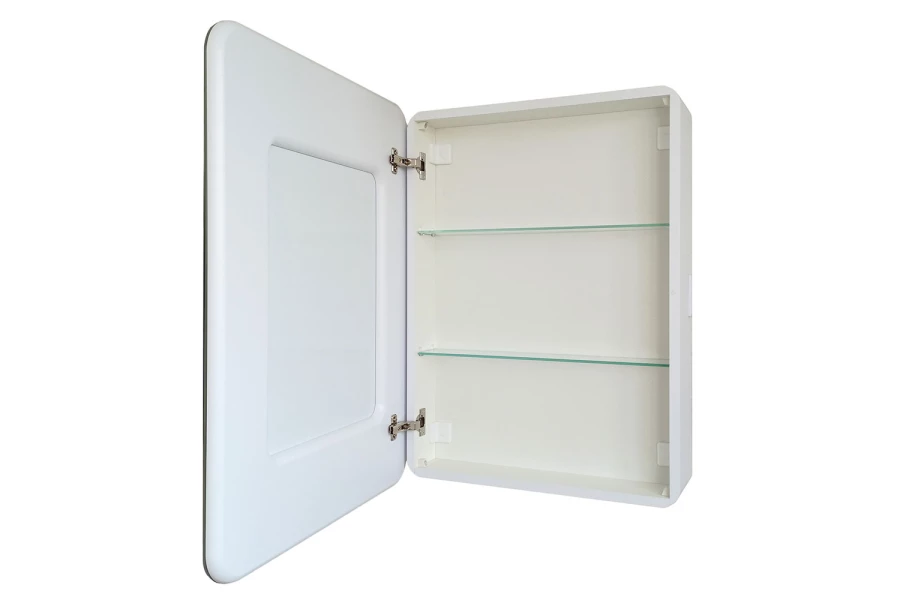 Шкаф с зеркалом левый Cielo Led 60х80 см с розеткой (изображение №6)