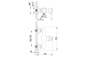 Смеситель для душа LEMARK Villa
