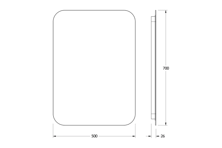 Зеркало с LED-подсветкой Opti (изображение №3)