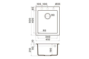 Второе фото. Мойка врезная OMOIKIRI Bosen 41