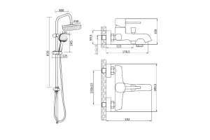 Второе фото. Душевая система ORANGE Karl M05-934