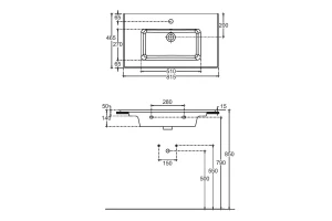 Второе фото. Раковина встраиваемая Fantasy Flat