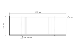 Второе фото. Экран под ванну раздвижной Элис