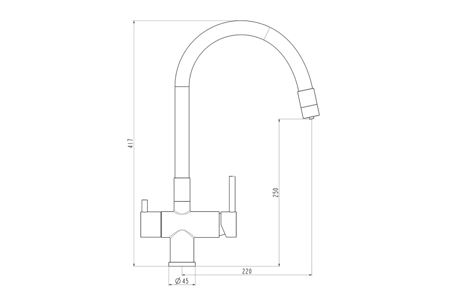 Смеситель для кухни G4398-30 (изображение №6)