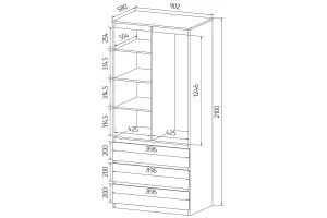 Второе фото. Шкаф для одежды Сноули