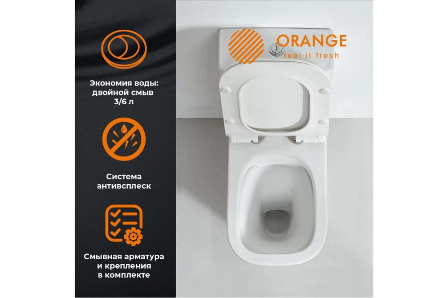 Унитаз-компакт напольный ORANGE C02-000W (изображение №4)