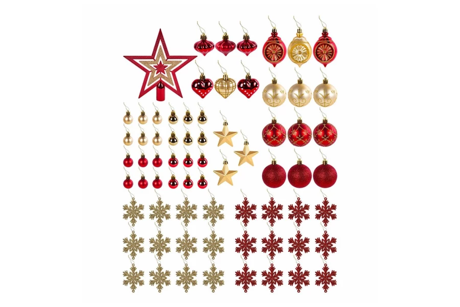 Набор ёлочных шаров Red & Gold Luxury (изображение №3)