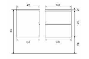 Второе фото. Тумба под раковину подвесная Barsa