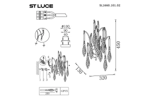 Второе фото. Светильник настенный ST LUCE Teardrops