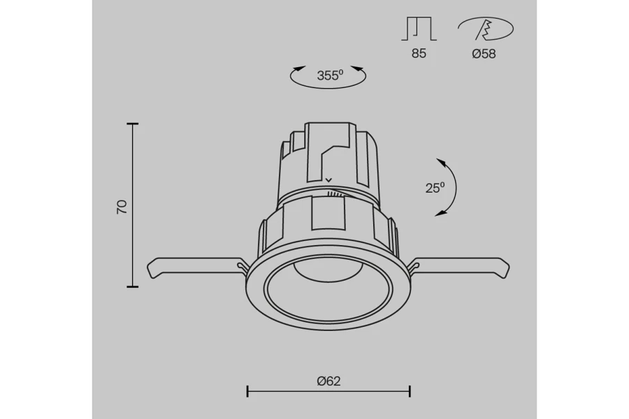 Светильник встраиваемый Downlight Wise (изображение №14)