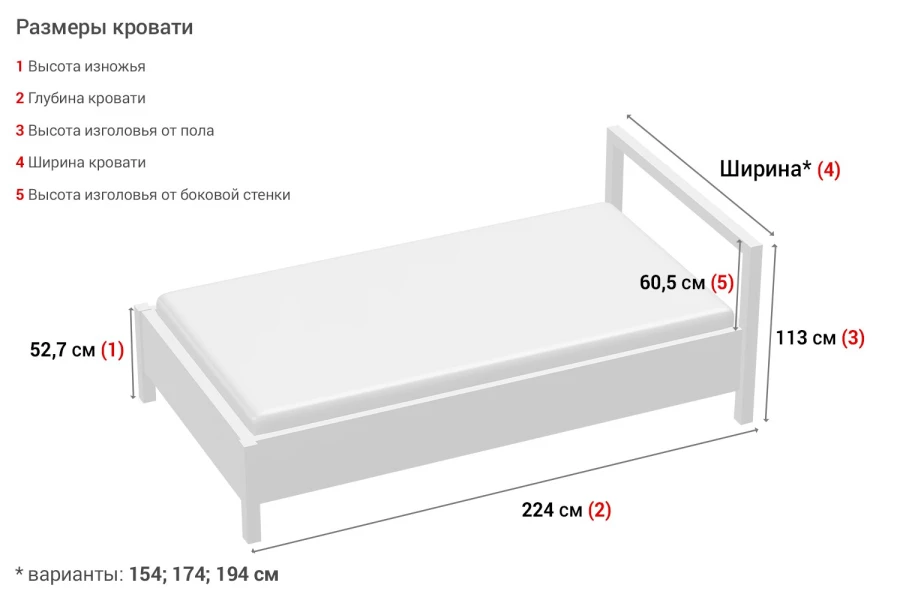 Кровать с подъёмным механизмом Корсика (изображение №16)