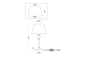 Второе фото. Светильник настольный Rosemary