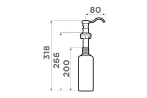 Второе фото. Дозатор для моющего средства OMOIKIRI OM-01-AB