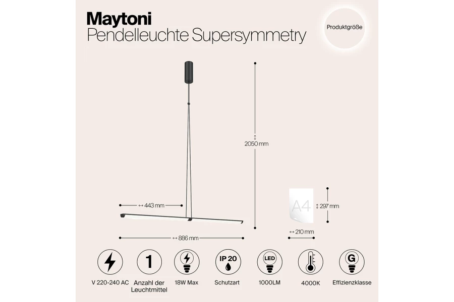 Светильник подвесной MAYTONI Pendant Supersymmetry (изображение №4)