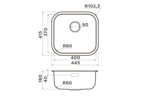 Второе фото. Мойка врезная OMOIKIRI Omi 44