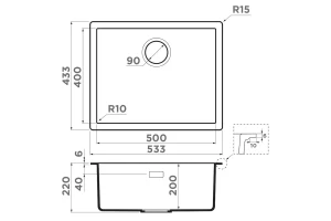 Второе фото. Мойка врезная Yamakawa