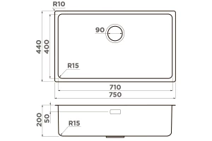 Второе фото. Мойка врезная Tadzava