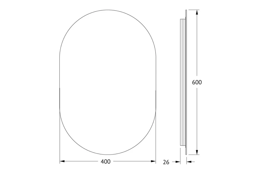 Зеркало с LED-подсветкой Opti (изображение №3)