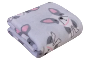 Плед флисовый Мопсики