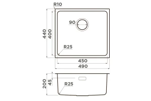 Второе фото. Мойка врезная Tadzava