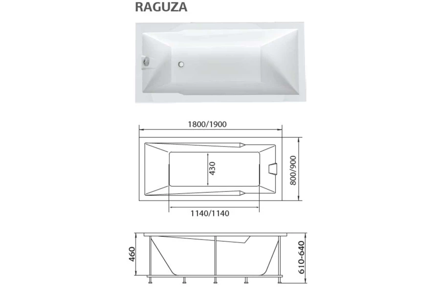 Ванна Raguza 180x80 см (изображение №12)