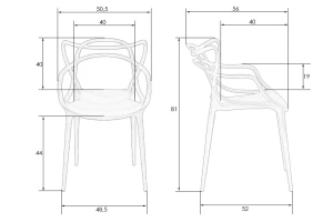 Второе фото. Стул обеденный с подлокотниками DOBRIN Masters