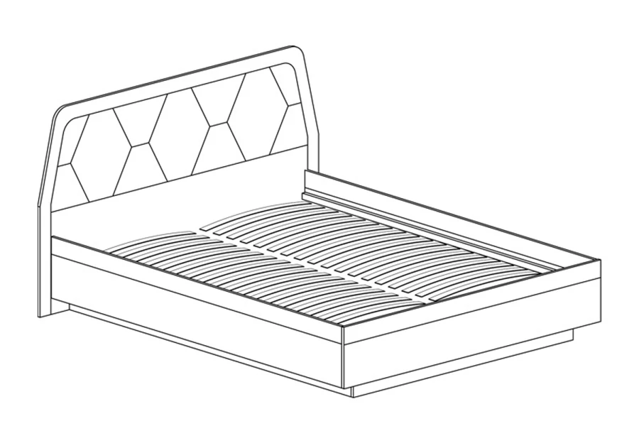 Кровать двойная без подъёмного механизма Дели (изображение №2)