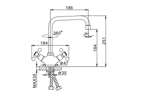 Второе фото. Смеситель для кухни F4019
