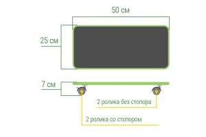 Подставка для системного блока VMMGAME Skate Light Green