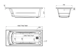 Второе фото. Ванна пристенная Marka One Prime