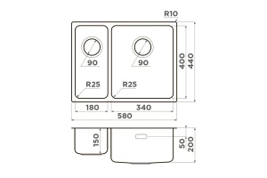 Второе фото. Мойка врезная OMOIKIRI Tadzava 58-2