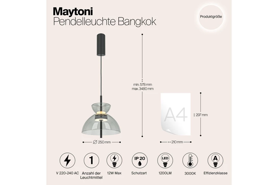 Светильник подвесной MAYTONI Modern Bangkok (изображение №7)
